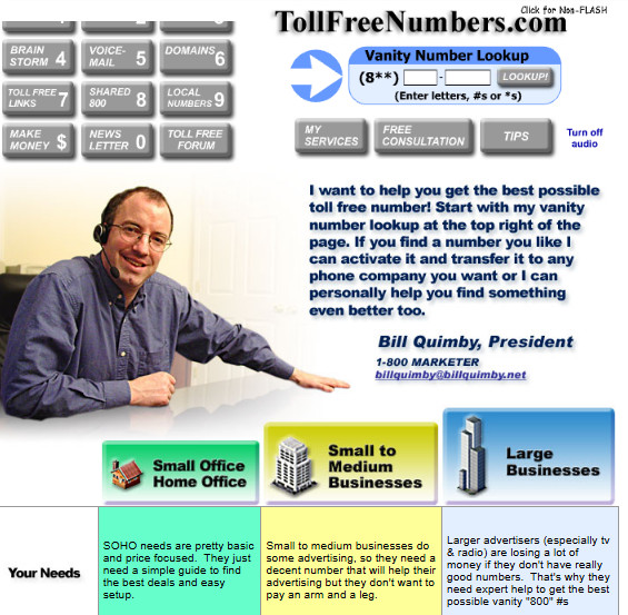 TollFreeNumbers.com in 2004