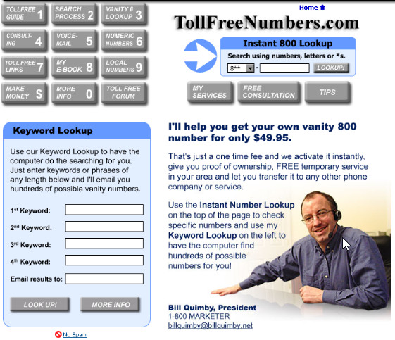 TollFreeNumbers.com in 2006